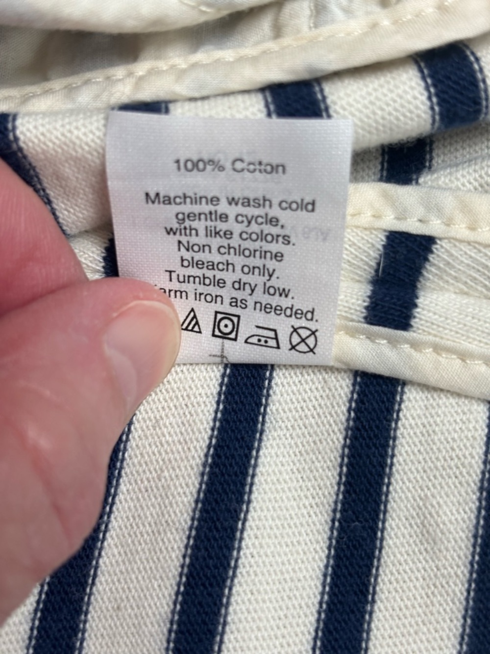 J. Crew Women’s L 100% Cotton Striped Navy & Off White Summer Blazer - Picture 8 of 8